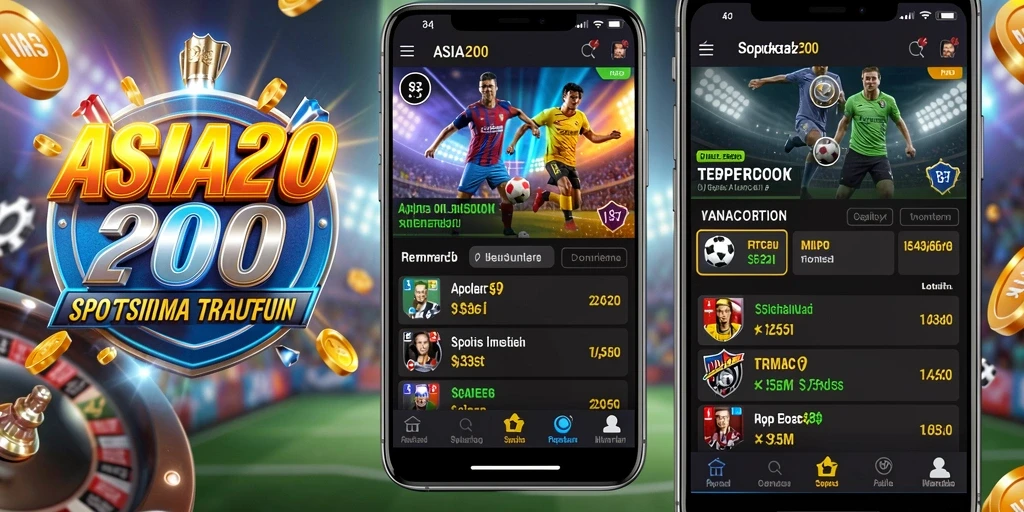 Tampilan menarik dari aplikasi ASIA200 saat menyediakan pengalaman taruhan.