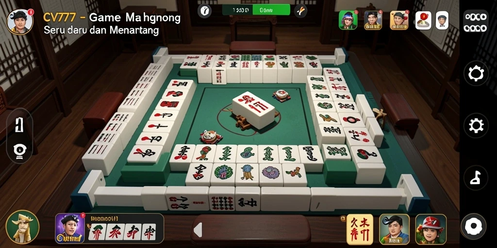 Tangkapan layar gameplay <strong>CV777</strong> menampilkan pengalaman Mahjong yang menegangkan.