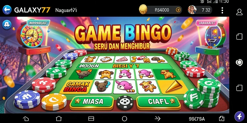 Tangkapan layar gameplay GALAXY77 menunjukkan keseruan bermain Bingo.