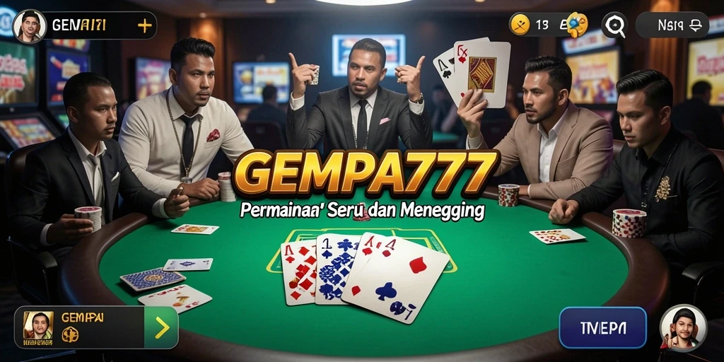 Tampilan menarik gameplay Poker di GEMPA777.