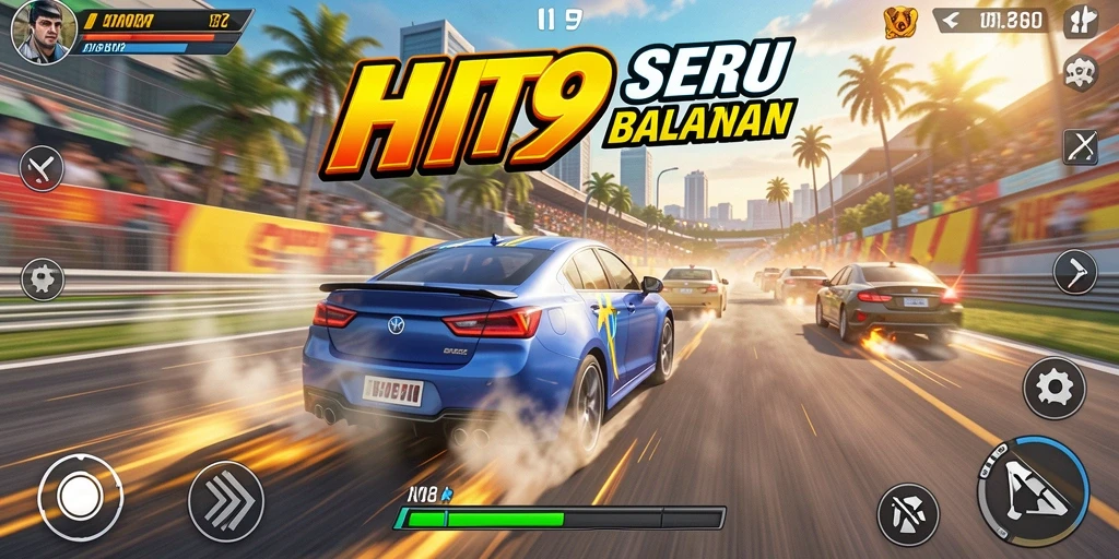 Screenshot HIT9 menampilkan aksi balapan yang mendebarkan dan grafis menawan.