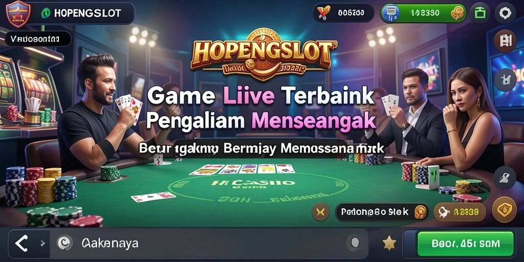 Tampilan seru gameplay HOPENGSLOT di Live Casino.