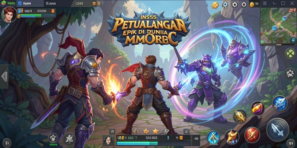 Tampilan gameplay yang seru dan interaktif di INS55 menunjukkan aksi pertarungan.