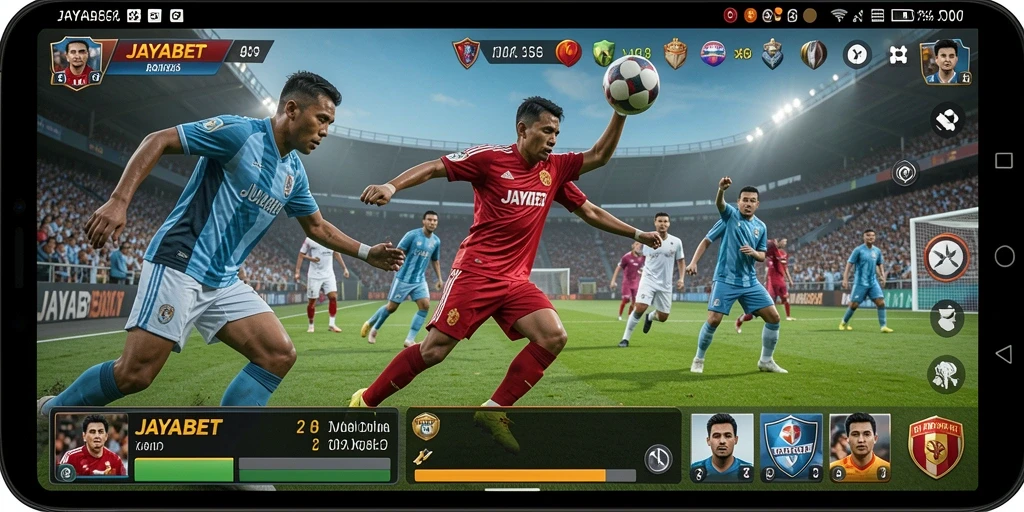 Screenshot JAYABET menampilkan gameplay seru dan kompetitif dalam olahraga.