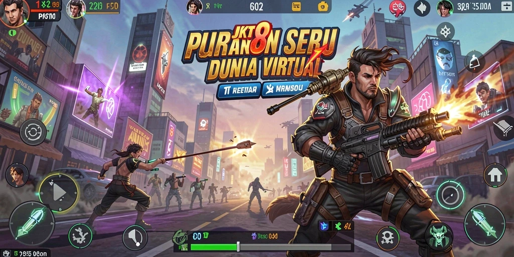 Tampilan gameplay <strong>JKT8</strong> yang menegangkan dan penuh aksi.