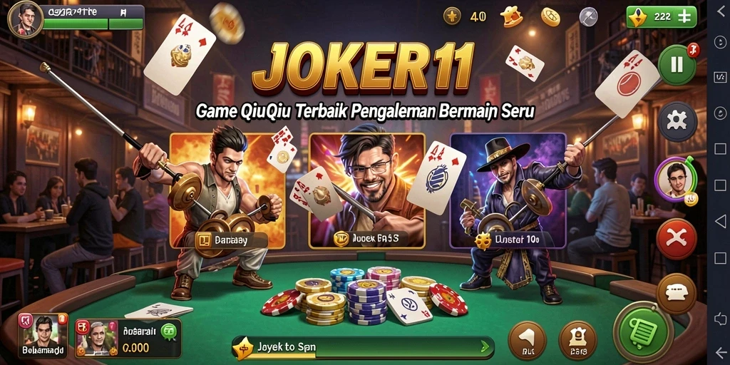 Gameplay intens QiuQiu di JOKER11 yang seru dan menegangkan.