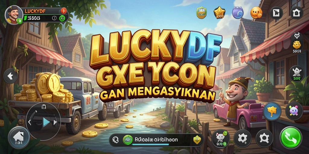 Tampilan gameplay LUCKYDF yang menarik dan penuh warna.