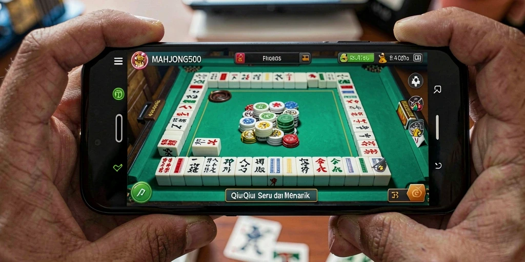 Screenshot gameplay QiuQiu yang mendebarkan di MAHJONG500.