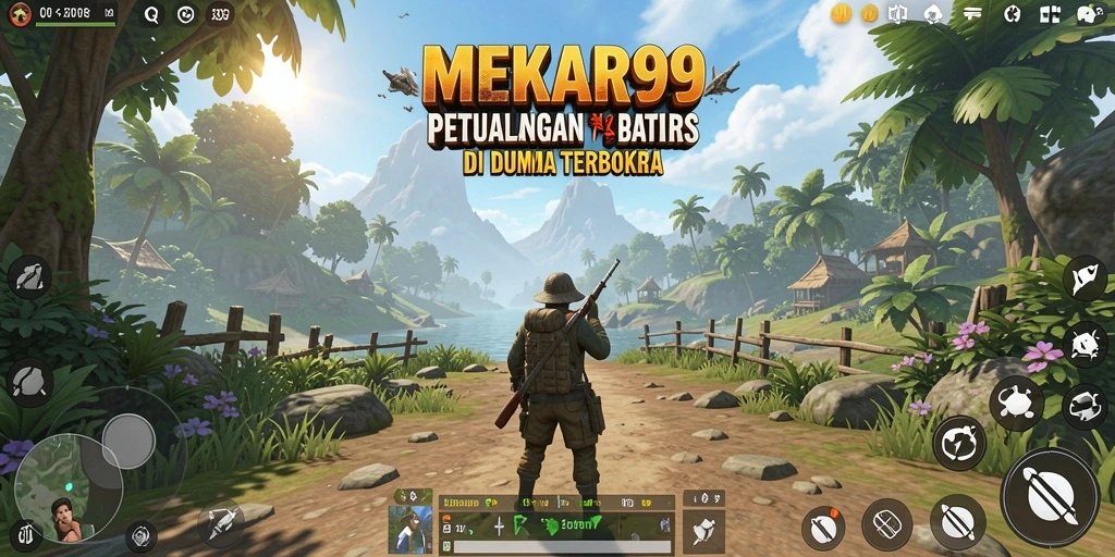 Tampilan gameplay <strong>MEKAR99</strong> yang menakjubkan di dunia terbuka.