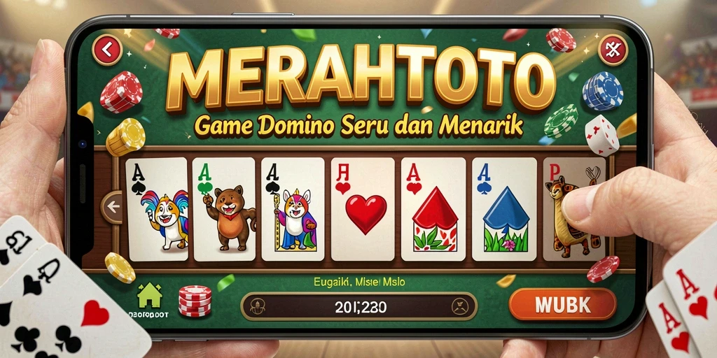Tampilan gameplay seru permainan Domino MERAHTOTO.