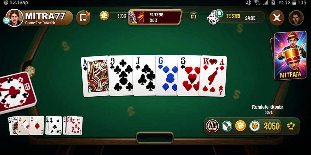 Screenshot gameplay MITRA77 yang menunjukkan aksi seru permainan Domino.