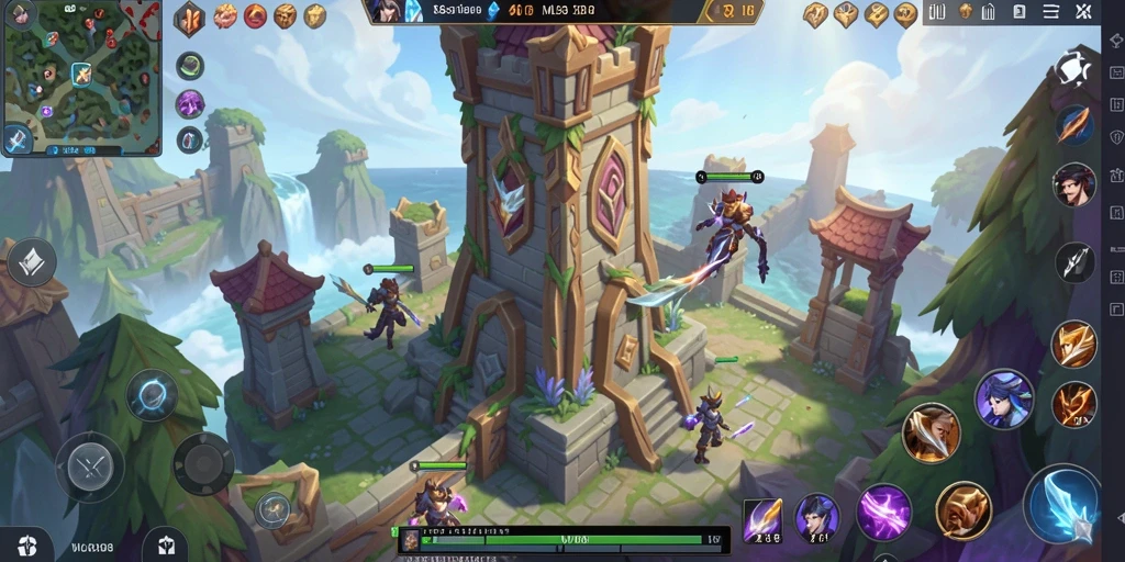 Screenshot menampilkan aksi seru dalam permainan Tower Defense.