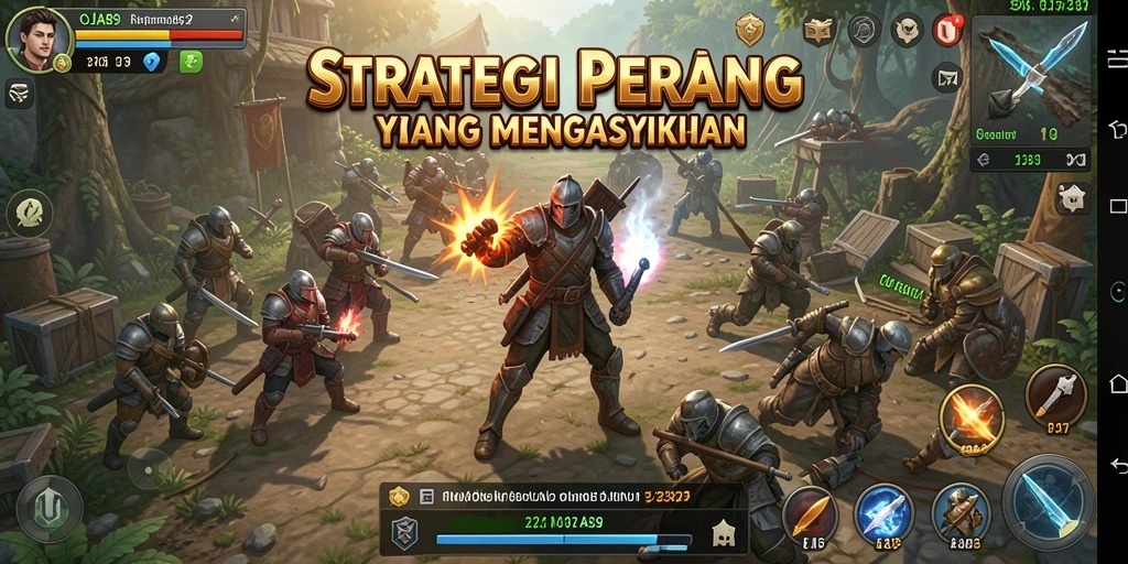 Gameplay seru OJA89 dengan strategi perang mendebarkan.