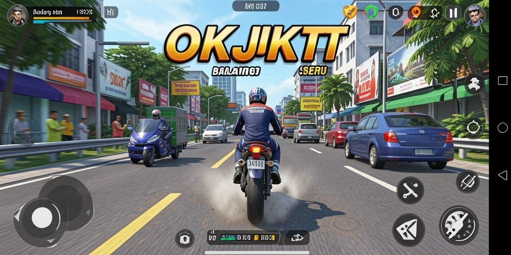 Gameplay seru balapan motor di OKJKT.