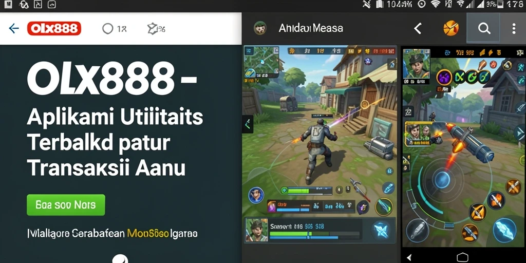 Tampilan antarmuka OLX888 yang sederhana dan fungsional.