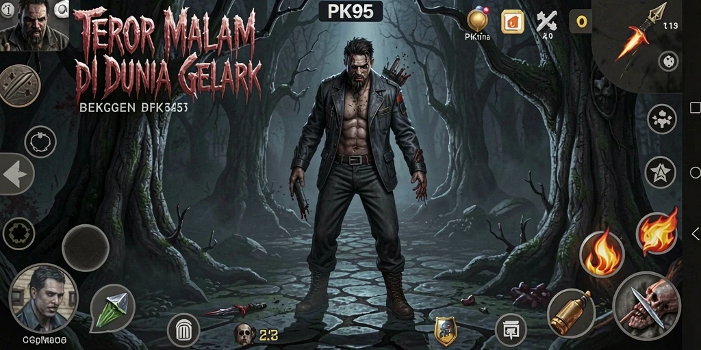 Screenshot menampilkan suasana menyeramkan dari gameplay PK95 yang intens.