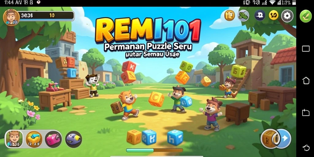 Tampilan menarik dari gameplay <strong>REMI101</strong> yang penuh tantangan puzzle.