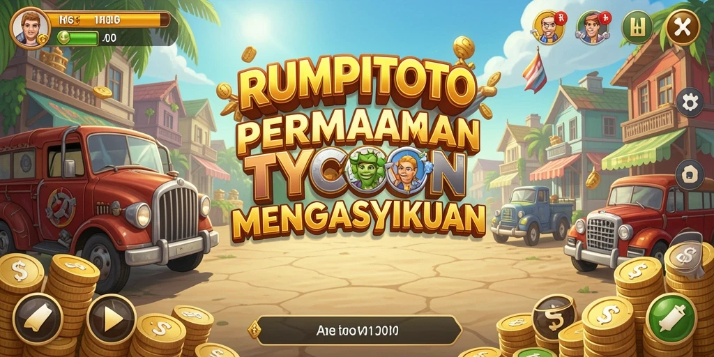 Screenshot gameplay RUMPITOTO menampilkan momen membangun bisnis.