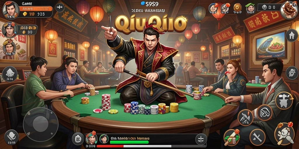 Gameplay seru dalam S9S9 dengan kartu QiuQiu.
