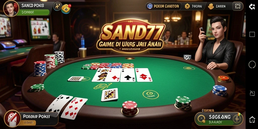 Gameplay SAND77 yang penuh aksi dan keseruan poker.