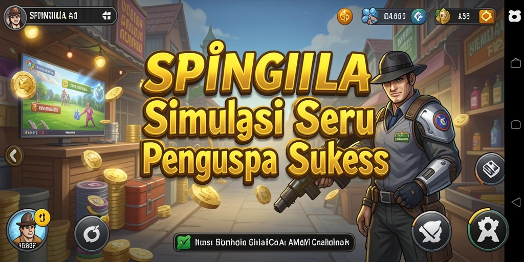 Tampilan gameplay SPINGILA yang menarik dan interaktif.