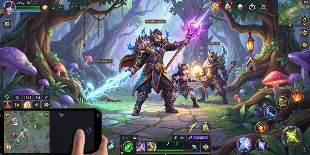 Tampilan pertarungan seru di dalam game VV62.